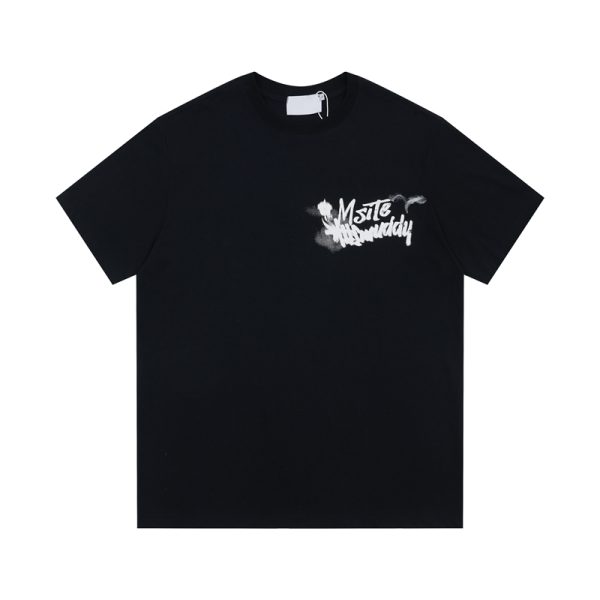 American Retro Blurry Letter Short Sleeve T-Shirt for Men and Women - Heavyweight Pure Cotton Summer Couple Tee