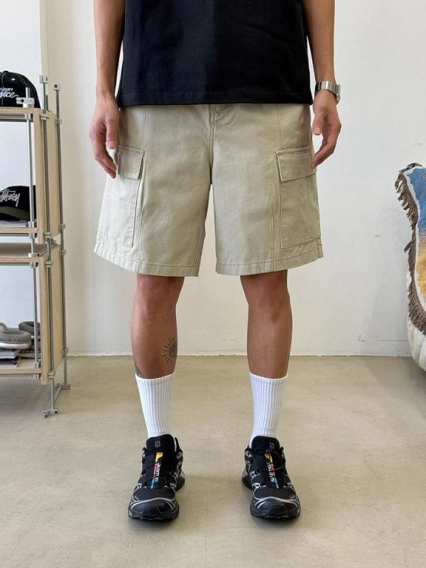 American Retro Distressed Work Shorts for Men and Women - Summer High Street Loose Casual Straight-Leg Five-Point Shorts