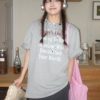 American Retro Gray Letter Print Cotton Heavyweight Loose Casual Short Sleeve T-Shirt for Men and Women, Y2K Style