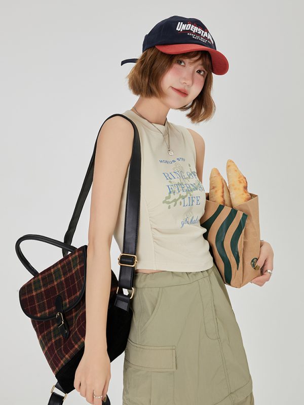American Retro Printed Camisole for Women - Summer Spicy Short Top with Girly Vibe - Y2K Style