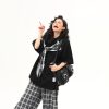 American Retro Short-Sleeve T-Shirt for Women - Wild A-Zi Shawl Design, Loose Fit, Summer Versatile Style
