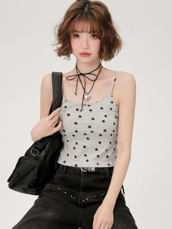 American Retro Spicy Girl Slim Fit Camisole for Women - Summer Niche Small Top