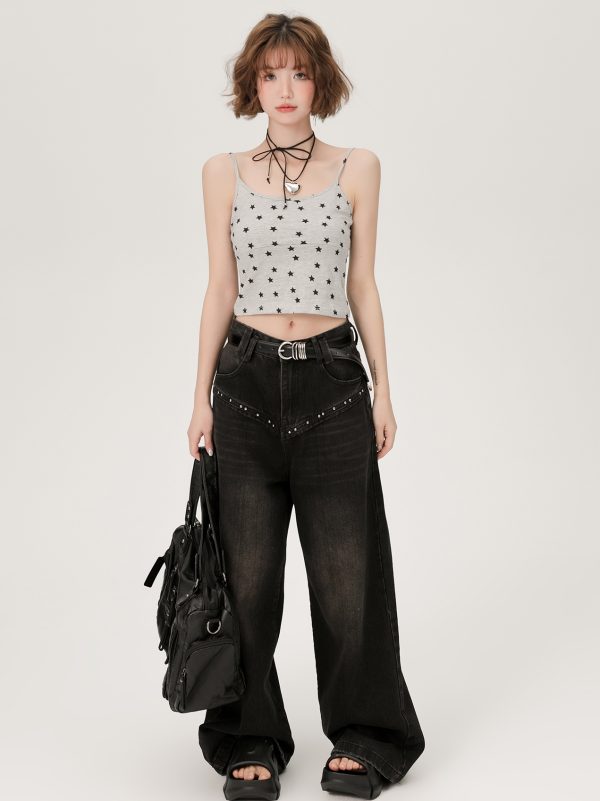 American Retro Spicy Girl Slim Fit Camisole for Women - Summer Niche Small Top
