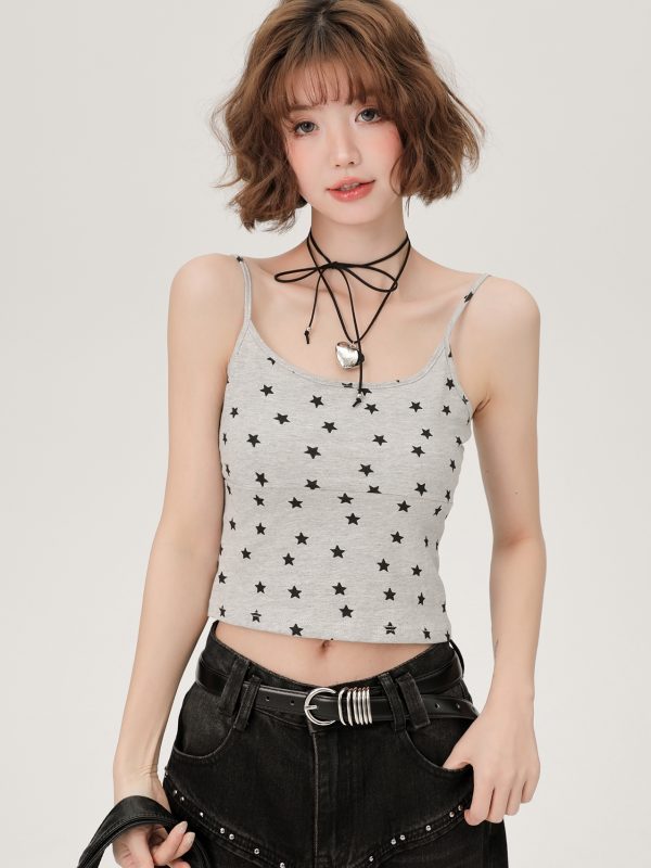 American Retro Spicy Girl Slim Fit Camisole for Women - Summer Niche Small Top