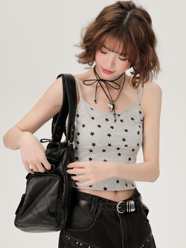 American Retro Spicy Girl Slim Fit Camisole for Women - Summer Niche Small Top