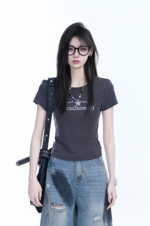 American Retro Summer Short Sleeve T-Shirt for Women - Flattering Slim Fit, Petite Style, Sit and Eat Until the Mountains Are Empty Print