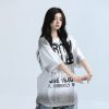 American Retro Tie-Dye Red Short Sleeve T-Shirt for Women - Heavy-Duty Loose Fit Summer Tee with Mountain Graphic Design