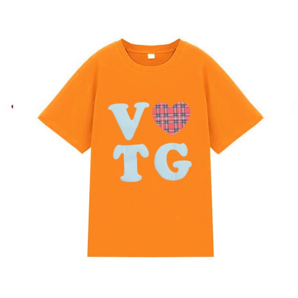 American Style Oversized Short Sleeve Women's Summer Heart Letter Print Loose Round Neck T-Shirt | High Street Fashion