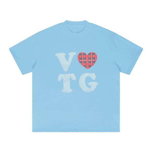 American Style Oversized Short Sleeve Women's Summer Heart Letter Print Loose Round Neck T-Shirt | High Street Fashion