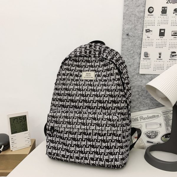American-Style Printed Backpack for Students - Large Capacity Sports Book Bag for Boys, Trendy High School Essentials