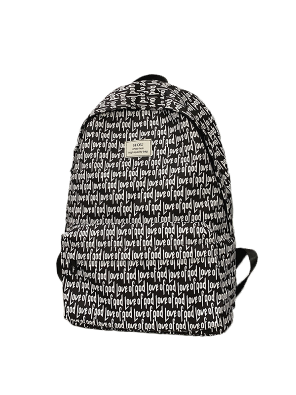 American-Style Printed Backpack for Students - Large Capacity Sports Book Bag for Boys, Trendy High School Essentials