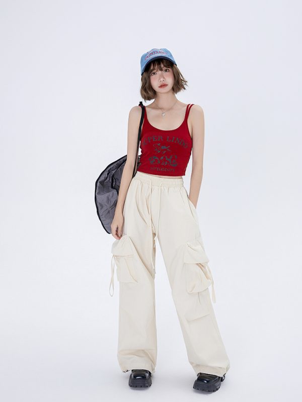 American-Style Printed Camisole for Women - Summer 2023 Niche Design, Trendy Short Spicy Girl Top
