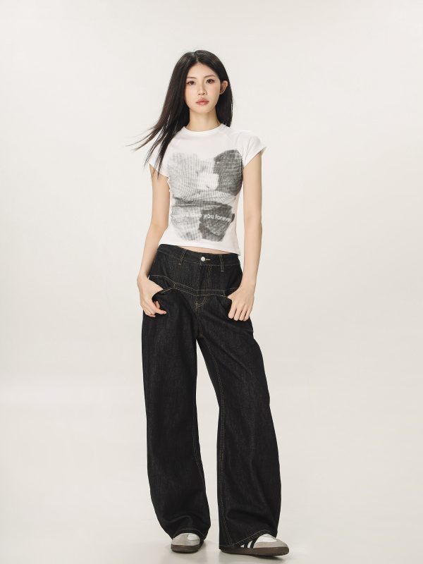 American Style Slim Fit Printed T-Shirt for Women - Beer Team Captain Summer Short Sleeve Top