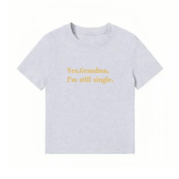American Style Vintage Slim-Fit Cropped T-Shirt for Women - Summer Slogan Printed Short Sleeves