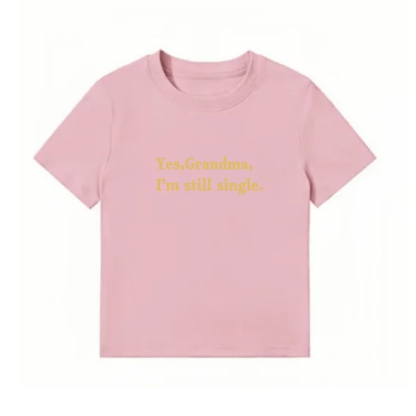 American Style Vintage Slim-Fit Cropped T-Shirt for Women - Summer Slogan Printed Short Sleeves