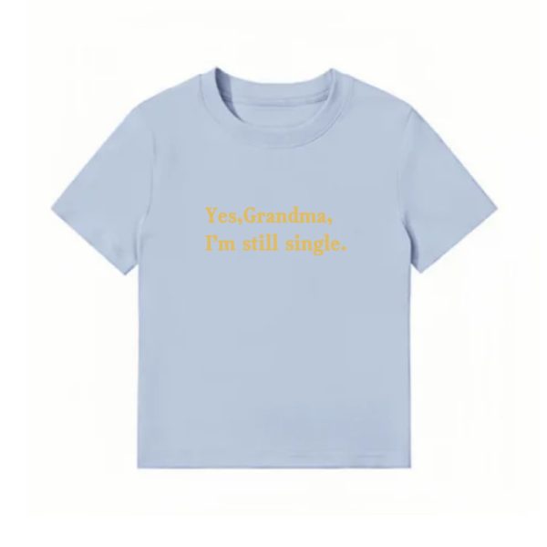 American Style Vintage Slim-Fit Cropped T-Shirt for Women - Summer Slogan Printed Short Sleeves