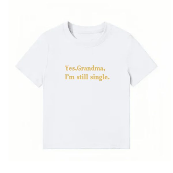 American Style Vintage Slim-Fit Cropped T-Shirt for Women - Summer Slogan Printed Short Sleeves