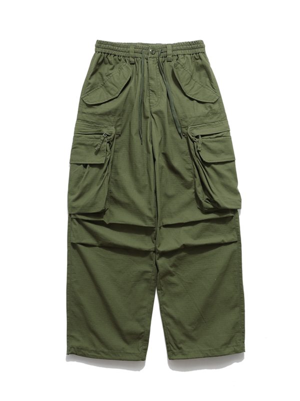 American Vintage Lace-Up Stacked Cargo Pants for Men and Women | Unisex Straight Casual Style | Trendy 90s Inspired Fashion