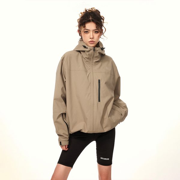 American Vintage Outdoor Windproof Soft Shell Jacket for Women - Casual Spring & Autumn Coat, 2025 Fashion