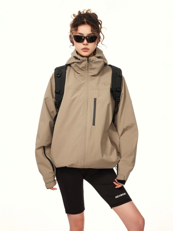 American Vintage Outdoor Windproof Soft Shell Jacket for Women - Casual Spring & Autumn Coat, 2025 Fashion