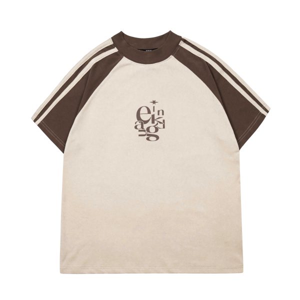 American Vintage Style Short Sleeve T-Shirt for Women, Summer Raglan Slim Fit Top, Y2K Inspired Fashion