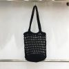 Artistic Forest Style Woven Bucket Tote Bag â€“ Hollow Fishing Net Design, Korean Wind Ins Shoulder Bag for Vacation