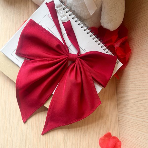 Authentic Bowtie College Style Pudding Bear JK Uniform Dress for Summer - Cute Japanese Fashion, Y2K Aesthetic, Machida Design
