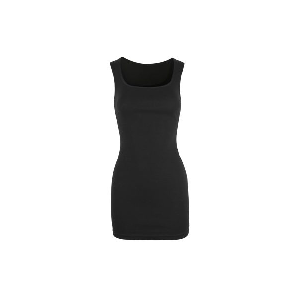 Basic Square Neck Sleeveless Fitted Stretchy Bodycon Dress - Perfect for 90s or Y2K Style, Essential for Every Wardrobe