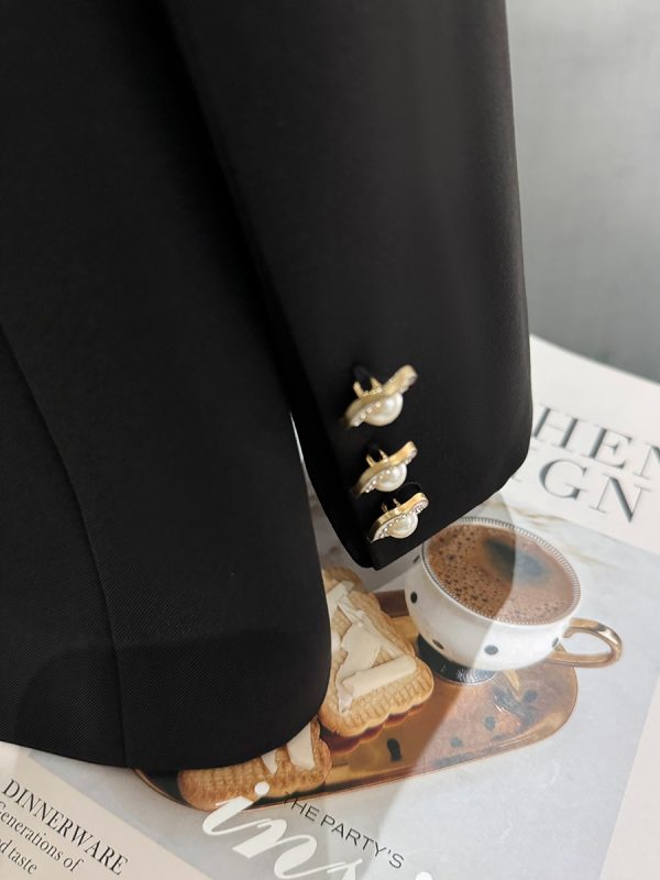Black Korean Style Slim-Fit Blazer for Women - Chic High-End Professional Small Suit for Spring and Autumn 2025