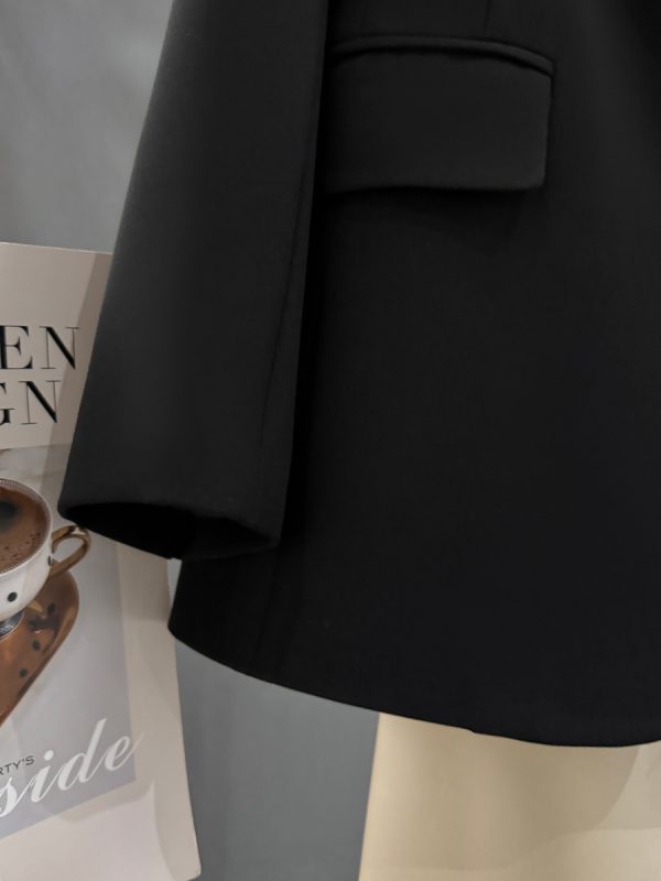 Black Korean Style Slim-Fit Blazer for Women - Chic High-End Professional Small Suit for Spring and Autumn 2025