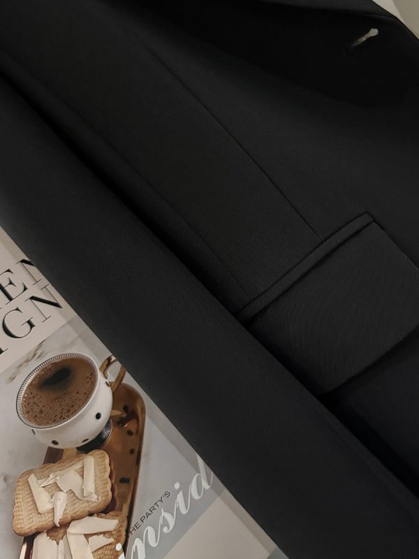 Black Korean Style Slim-Fit Blazer for Women - Chic High-End Professional Small Suit for Spring and Autumn 2025