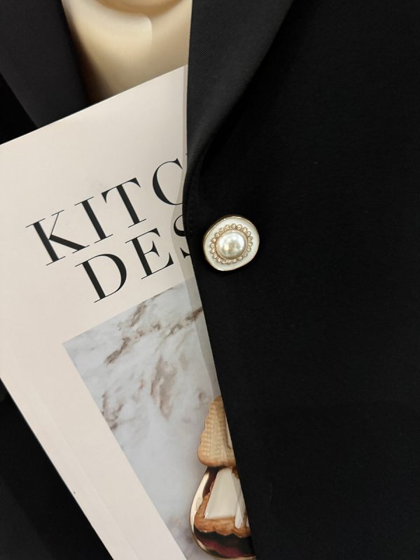 Black Korean Style Slim-Fit Blazer for Women - Chic High-End Professional Small Suit for Spring and Autumn 2025