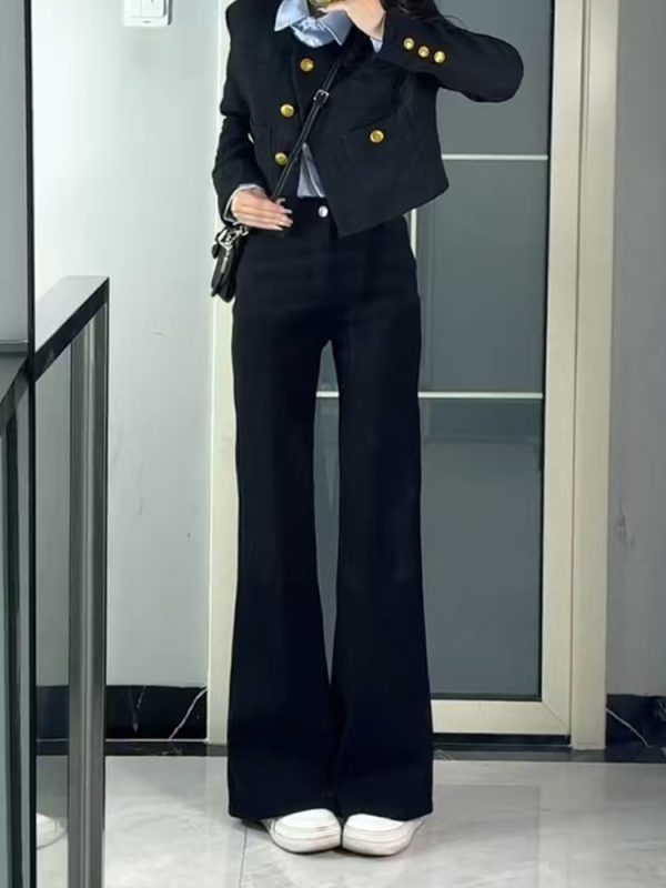 Black Plus Size High-Waisted Flared Jeans for Curvy Figures - Non-Skinny Bell-Bottoms in 2025 Trendy Style