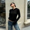 Black Semi-Transparent Knitted Hoodie - Stylish Practical Design for Small Essentials, Perfect for Y2K and Casual Looks
