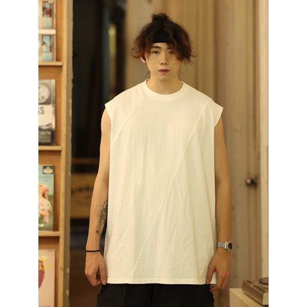 Breathable Loose-Fit Sleeveless Men's T-Shirt Vest for Youth Sports & Outdoor Activities, Casual Summer Wear