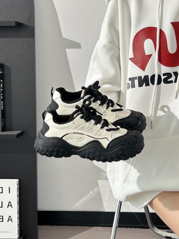 Breathable Mesh Dad Shoes for Women - Lightweight Summer Hiking Sneakers, Versatile White Sports Shoes for Comfort and Style