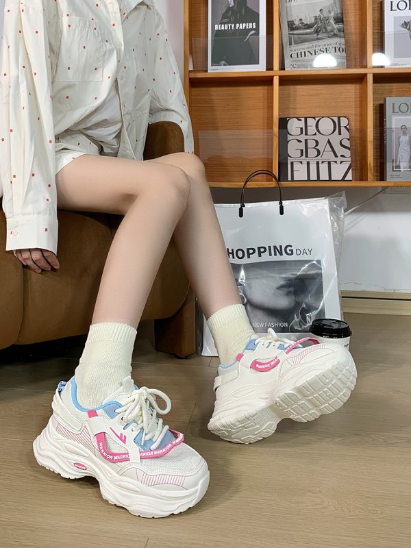 Breathable Thick-Soled Dad Shoes for Women, Original Mesh Design, Stylish Niche Sports Footwear, Summer 2025 Trend