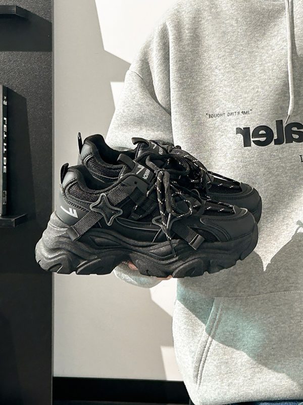 Breathable Thick-Soled Dad Shoes for Women, Original Mesh Design, Stylish Niche Sports Footwear, Summer 2025 Trend