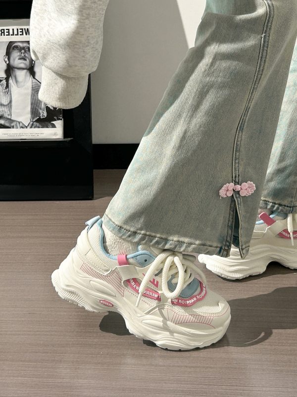 Breathable Thick-Soled Dad Shoes for Women, Original Mesh Design, Stylish Niche Sports Footwear, Summer 2025 Trend