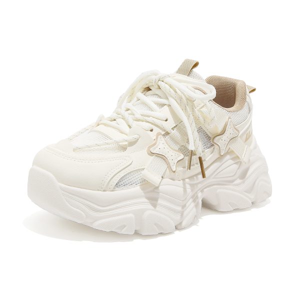 Breathable Thick-Soled Dad Shoes for Women, Original Mesh Design, Stylish Niche Sports Footwear, Summer 2025 Trend