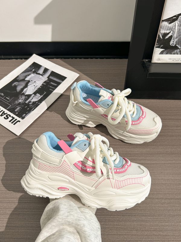 Breathable Thick-Soled Dad Shoes for Women, Original Mesh Design, Stylish Niche Sports Footwear, Summer 2025 Trend