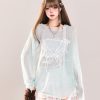 Butterfly Print Short-Sleeve T-Shirt for Women - American Style Casual Summer Top, Sweet & Spicy Loose Fit Sun Protection Cover-Up