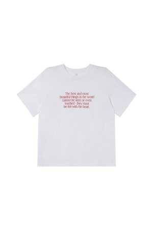 Casual 3D Letter Print Short Sleeve T-Shirt for Women - Summer 2025 Loose Round Neck Pure Cotton Top