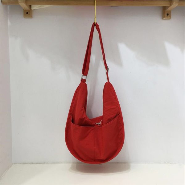 Casual Nylon Canvas Dumpling Bag in Japanese and Korean Style for Commuting - Small Crossbody Shoulder Bag