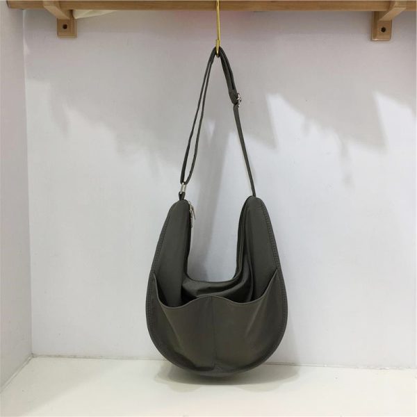 Casual Nylon Canvas Dumpling Bag in Japanese and Korean Style for Commuting - Small Crossbody Shoulder Bag