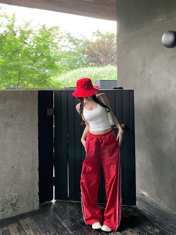 Casual Summer Loose Straight Pants for Women - Lightweight Breathable American Style Workwear
