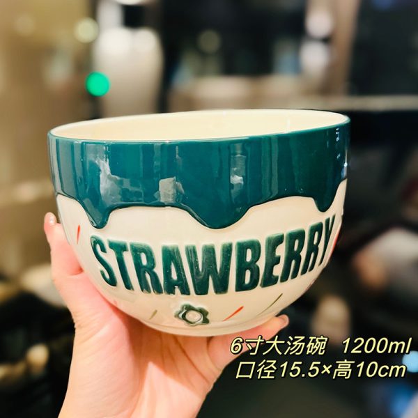 Charming 5-Inch Ceramic Rice Bowl for Girls, High-Quality Ice Cream Dessert Bowl, Sweet Soup Bowl for Everyday Use