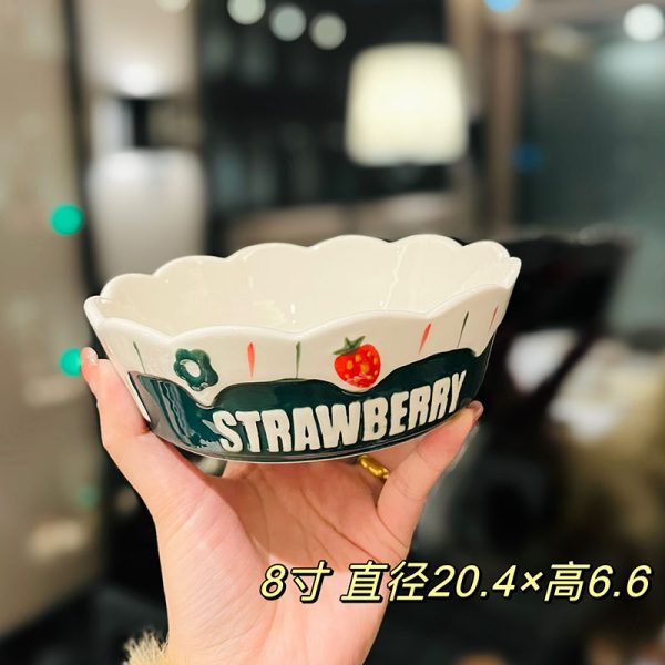 Charming 5-Inch Ceramic Rice Bowl for Girls, High-Quality Ice Cream Dessert Bowl, Sweet Soup Bowl for Everyday Use
