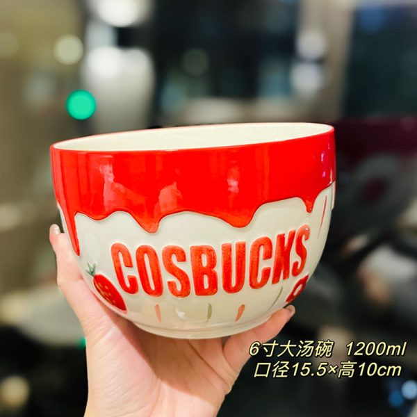 Charming 5-Inch Ceramic Rice Bowl for Girls, High-Quality Ice Cream Dessert Bowl, Sweet Soup Bowl for Everyday Use