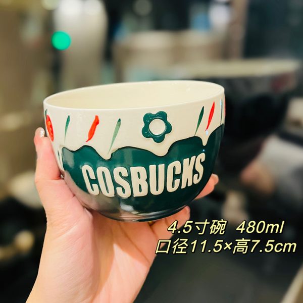 Charming 5-Inch Ceramic Rice Bowl for Girls, High-Quality Ice Cream Dessert Bowl, Sweet Soup Bowl for Everyday Use